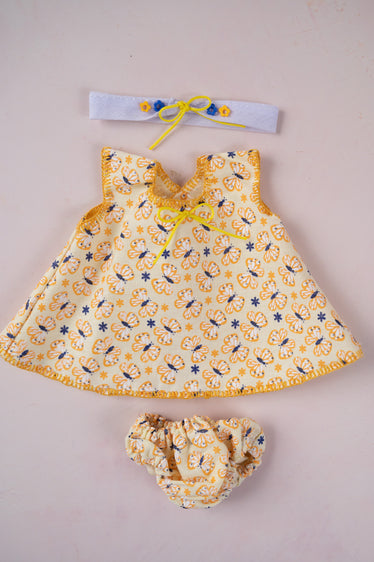 Yellow Butterfly Dress Set for 8" Dolls - Fall 2025 Collection Maria Lynn Dolls Yellow Butterfly Dress Set for 8" Dolls - Fall 2025 Collection Maria Lynn Dolls
